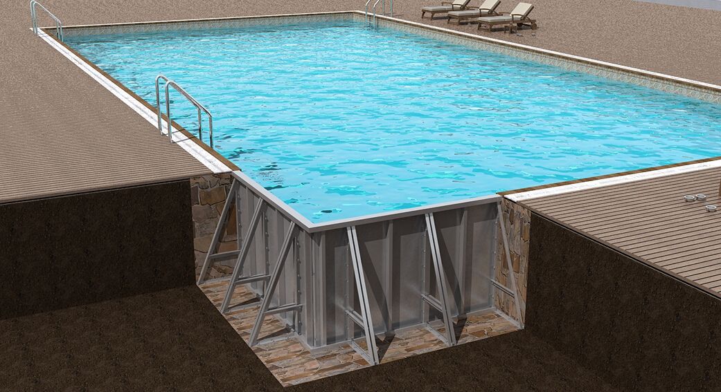 钢结构游泳池构件图